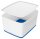 LEITZ MyBox Aufbewahrungsbox 18,0 l perlweiß/blau 38,5 x 31,8 x 19,8 cm, 1 St.