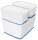 LEITZ MyBox Aufbewahrungsbox 18,0 l perlweiß/blau 38,5 x 31,8 x 19,8 cm, 1 St.