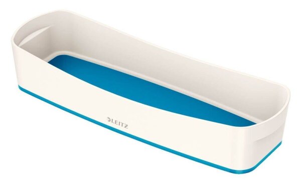 LEITZ MyBox Aufbewahrungsbox 0,6 l perlweiß/blau 30,7 x 10,5 x 5,5 cm