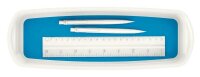 LEITZ MyBox Aufbewahrungsbox 0,6 l perlweiß/blau 30,7 x 10,5 x 5,5 cm