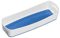 LEITZ MyBox Aufbewahrungsbox 0,6 l perlweiß/blau 30,7 x 10,5 x 5,5 cm