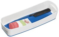 LEITZ MyBox Aufbewahrungsbox 0,6 l perlweiß/blau 30,7 x 10,5 x 5,5 cm
