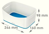 LEITZ MyBox Aufbewahrungsbox 3,0 l perlweiß/blau...