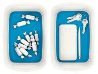 LEITZ MyBox Aufbewahrungsbox 3,0 l perlweiß/blau 24,6 x 16,0 x 9,8 cm, 1 St.