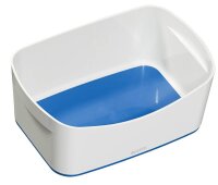 LEITZ MyBox Aufbewahrungsbox 3,0 l perlweiß/blau 24,6 x 16,0 x 9,8 cm, 1 St.