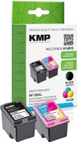KMP H168V schwarz, color Druckerpatronen kompatibel zu HP 302XL (F6U68AE/F6U67AE), 2er-Set