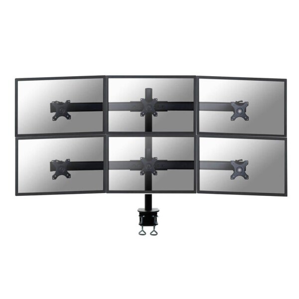 Neomounts Monitor-Halterung FPMA-D700D6 schwarz für 6 Monitore, Tischklemme