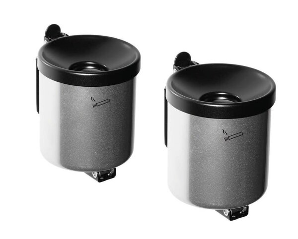 TKG Rondo junior Wandaschenbecher silber, 2 St.