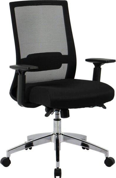 Bürostuhl, 10010 Stoff schwarz, Gestell silber