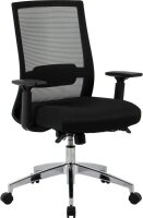 Bürostuhl, 10010 Stoff schwarz, Gestell silber