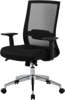 Bürostuhl, 10010 Stoff schwarz, Gestell silber