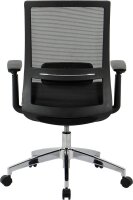 Bürostuhl, 10010 Stoff schwarz, Gestell silber