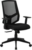 Bürostuhl, 10009 Stoff schwarz, Gestell schwarz