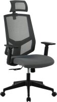 Bürostuhl, 10008 Stoff grau, Gestell schwarz
