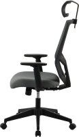 Bürostuhl, 10008 Stoff grau, Gestell schwarz