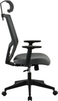Bürostuhl, 10008 Stoff grau, Gestell schwarz