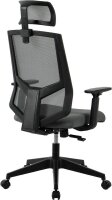 Bürostuhl, 10008 Stoff grau, Gestell schwarz