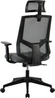 Bürostuhl, 10008 Stoff grau, Gestell schwarz