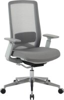 Bürostuhl, 10007 Stoff grau, Gestell silber