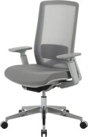 Bürostuhl, 10007 Stoff grau, Gestell silber