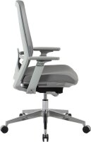 Bürostuhl, 10007 Stoff grau, Gestell silber