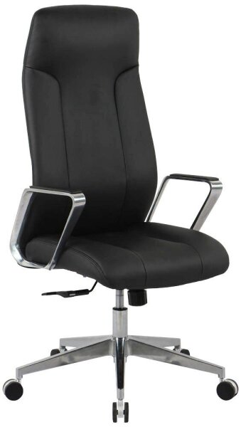 Chefsessel, 10012 Kunstleder schwarz, Gestell silber
