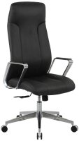 Chefsessel, 10012 Kunstleder schwarz, Gestell silber