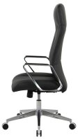 Chefsessel, 10012 Kunstleder schwarz, Gestell silber