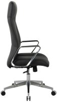 Chefsessel, 10012 Kunstleder schwarz, Gestell silber