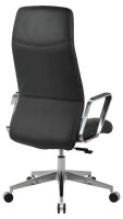 Chefsessel, 10012 Kunstleder schwarz, Gestell silber