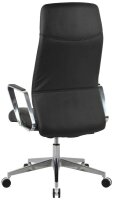 Chefsessel, 10012 Kunstleder schwarz, Gestell silber