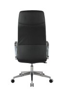 Chefsessel, 10012 Kunstleder schwarz, Gestell silber
