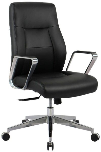 Chefsessel, 10011 Kunstleder schwarz, Gestell silber