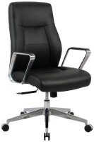 Chefsessel, 10011 Kunstleder schwarz, Gestell silber