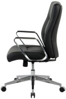 Chefsessel, 10011 Kunstleder schwarz, Gestell silber