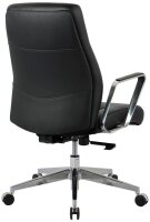 Chefsessel, 10011 Kunstleder schwarz, Gestell silber