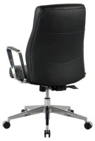 Chefsessel, 10011 Kunstleder schwarz, Gestell silber