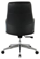 Chefsessel, 10011 Kunstleder schwarz, Gestell silber
