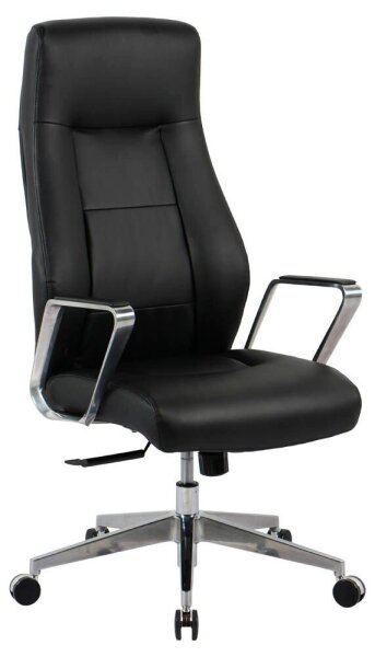 Chefsessel, 10013 Kunstleder schwarz, Gestell silber
