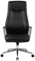 Chefsessel, 10013 Kunstleder schwarz, Gestell silber