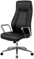 Chefsessel, 10013 Kunstleder schwarz, Gestell silber