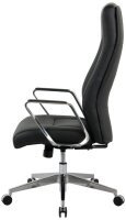 Chefsessel, 10013 Kunstleder schwarz, Gestell silber