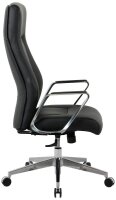 Chefsessel, 10013 Kunstleder schwarz, Gestell silber
