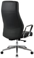 Chefsessel, 10013 Kunstleder schwarz, Gestell silber