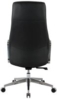 Chefsessel, 10013 Kunstleder schwarz, Gestell silber