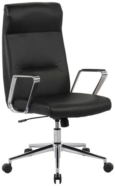 Chefsessel, 10014 Kunstleder schwarz, Gestell silber
