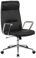 Chefsessel, 10014 Kunstleder schwarz, Gestell silber