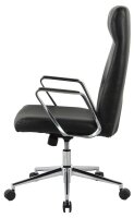 Chefsessel, 10014 Kunstleder schwarz, Gestell silber