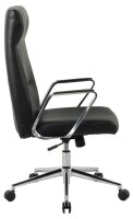 Chefsessel, 10014 Kunstleder schwarz, Gestell silber