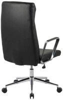 Chefsessel, 10014 Kunstleder schwarz, Gestell silber